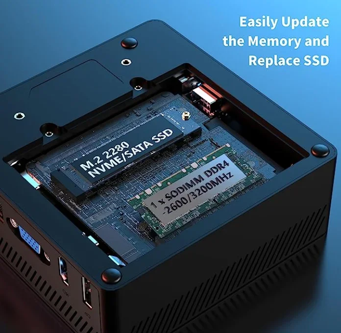 팬리스 미니 PC N200 미니 PC, 알더 레이크 N100 미니 컴퓨터, 윈도우 11 프로 DDR4, 16GB RAM, 256GB NVMe SSD, 4K WiFi 6 BT5.2