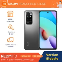 Global Version Xiaomi Redmi 10 Smartphone 64GB/128GB  MediaTek Helio G88 Octa Core 50MP AI Quad camera 5000mAh 90Hz  Display NFC