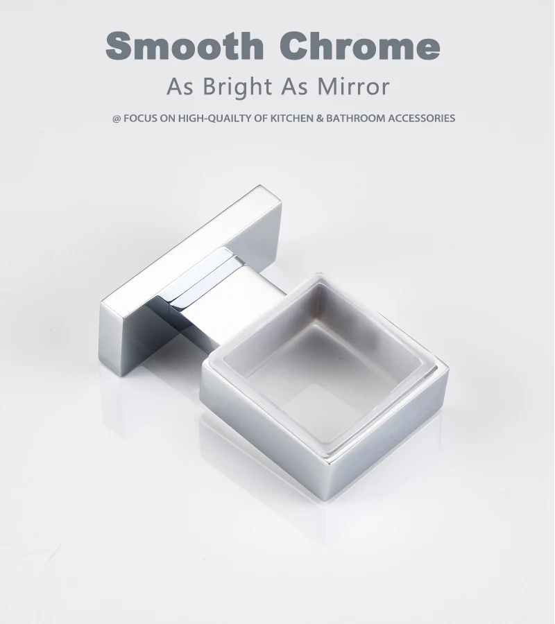 Description Picture 6 of itemHigh Quality Brass Soap Holder Wall Mount Square Ceramic Soap Dish Modern Bathroom Hardwares Accessories