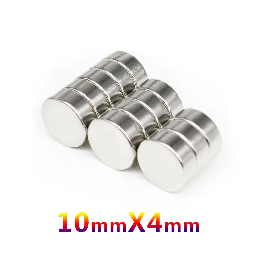 20/50/100PCS 10x4 mm Neodymium Magnet Super Strong 10mmx4mm Powerful Magnets  10x4mm Permanent Small Round Magnet 10*4 mm - AliExpress