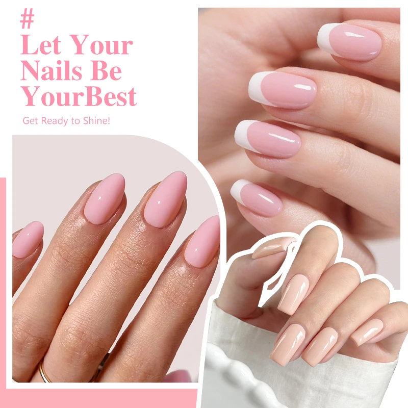 누드 핑크 젤 네일 폴리쉬 HEMA TPO FREE 세미 퍼머넌트 쏙 오프 UV 젤 바니쉬 프렌치 네일 아트 디자인 매니큐어 네일 용품
