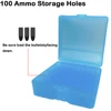 100 Rounds Tactical Bullet Box Pistol Ammo Case for .38 Spec/.38 Super/.38 SW/.32 HR/.357 Caliber Ammo Hunting Gun Accessories 4