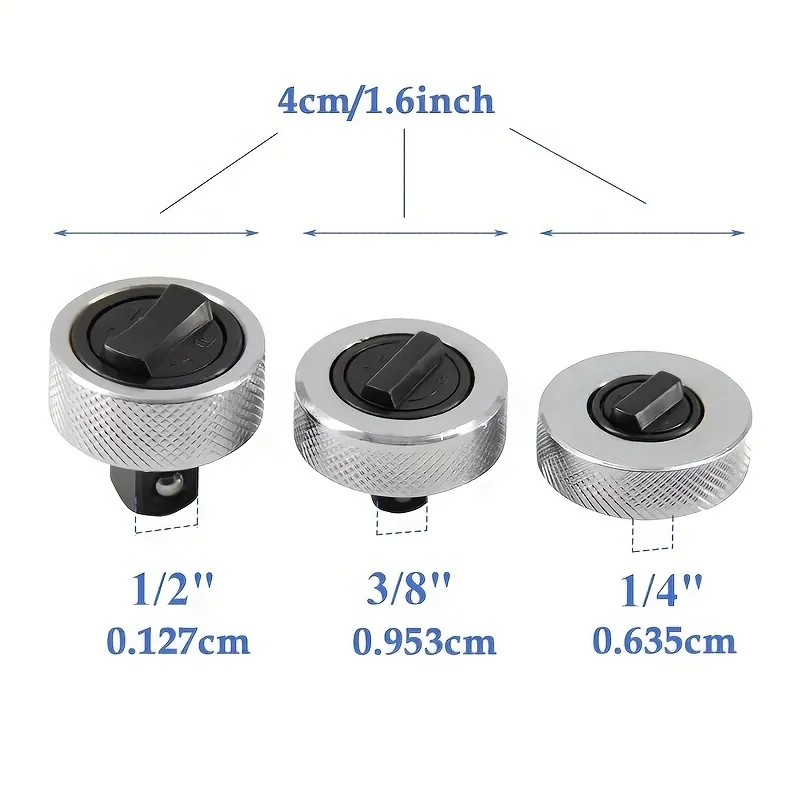 Mini Ratchet Socket Wrench Whole Steel Palm Ratchet Socket Finger Reversible Ratchet Handle 1/4" 3/8"1/2" Drive 6