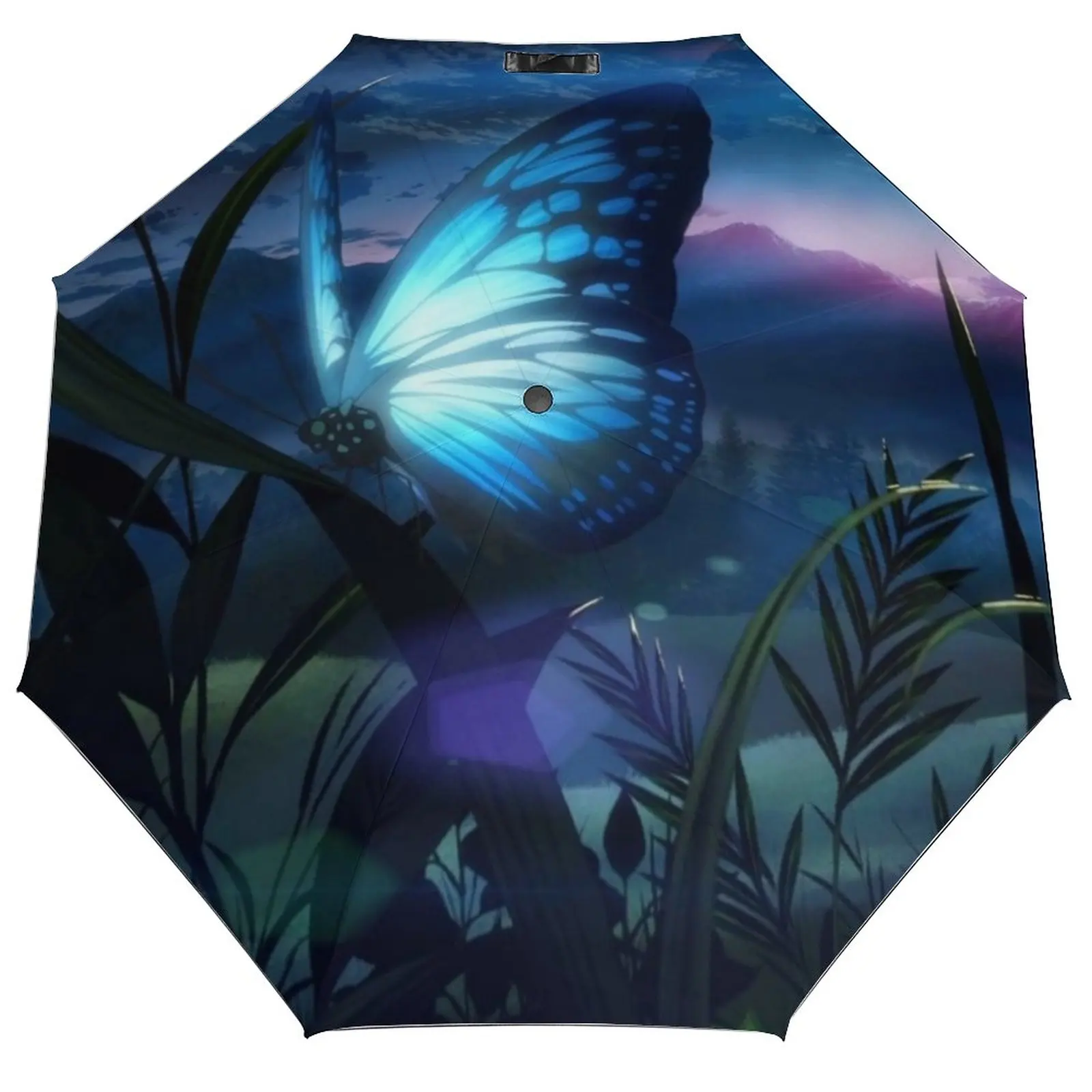 

Animal Butterfly 1 Printed Umbrella Rain Women Automatic Umbrella Three Folding Sun Protection Umbrella Male Portable Parasol