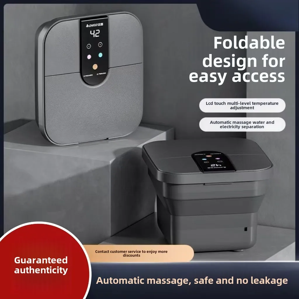 Foldable Foot Soaking Bucket Constant Temperature Heating Household Automatic Electric Massage Foot Bath Portable Travel