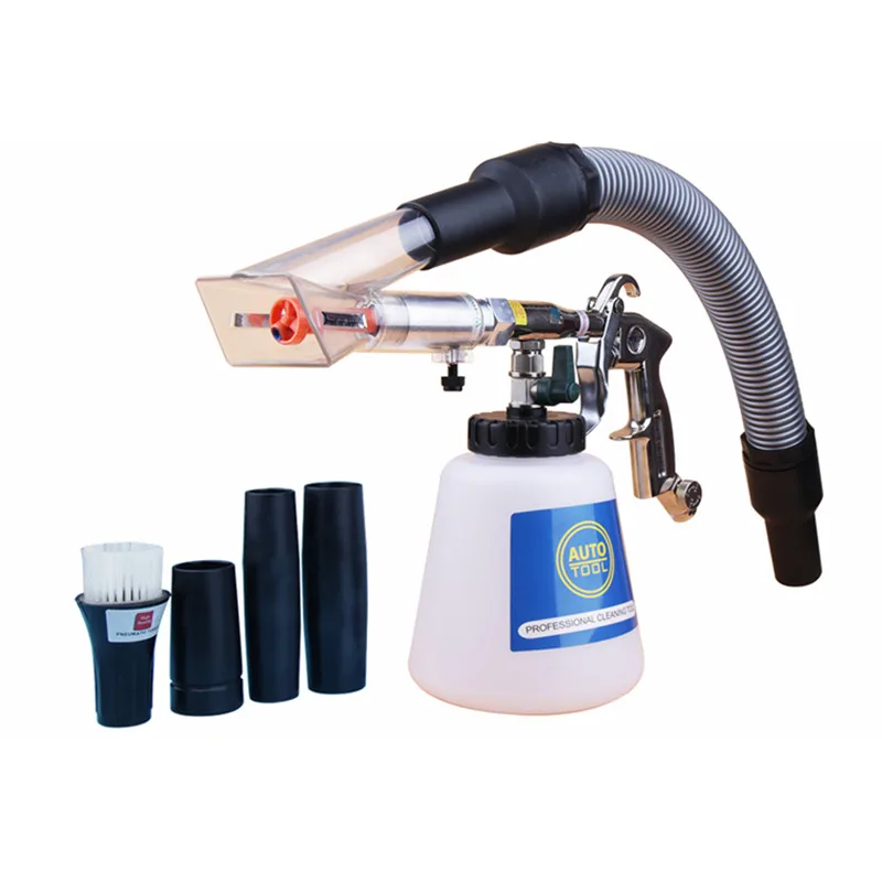 High Pressure Car Interior Cleaning Gun Automobile Detailing Cleaning Dry Washing Gun with Brush