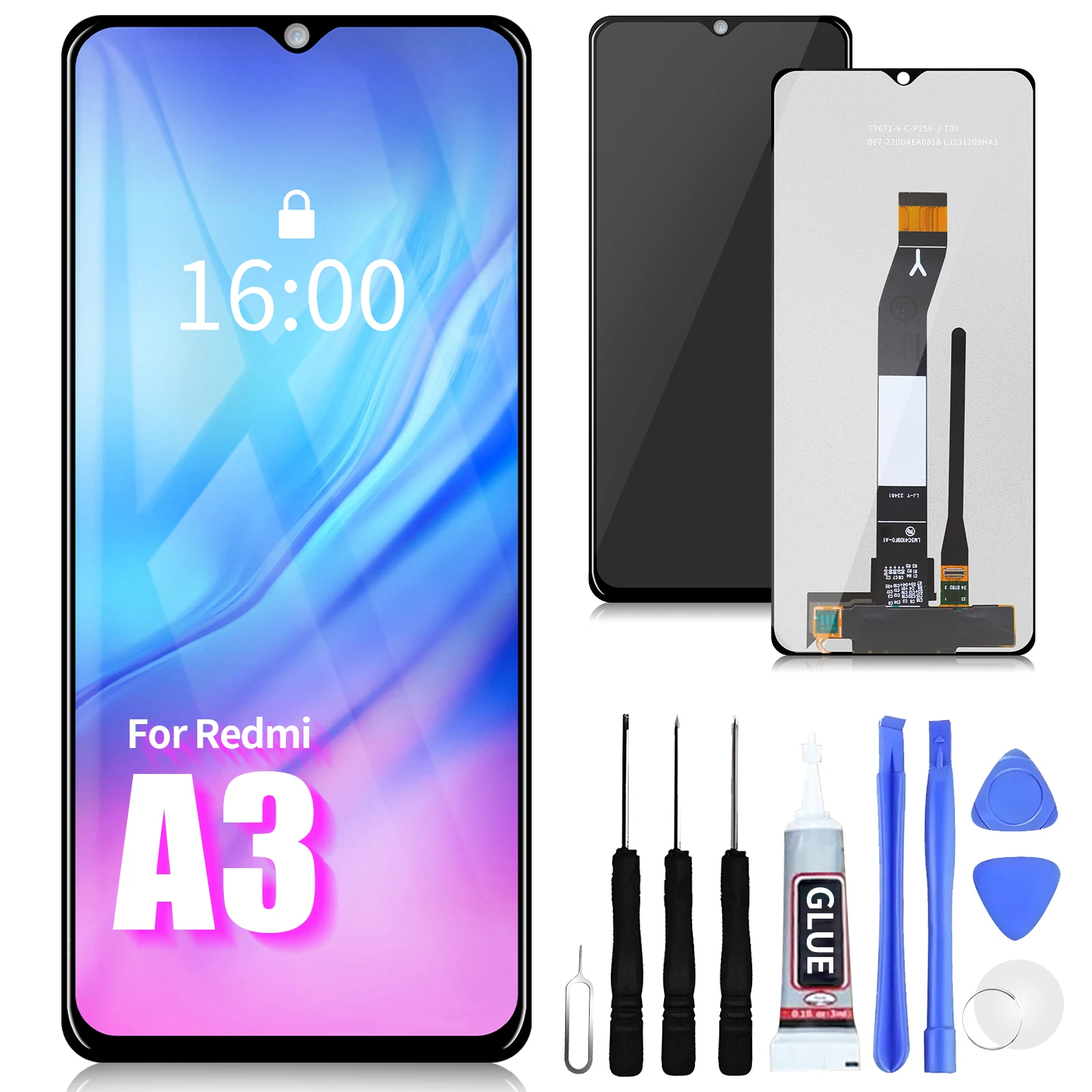 

6.71“ For Xiaomi Redmi A3 LCD Touch For RedmiA3 Screen Replacement Digitizer Sensor Glass For Redmi A3 Display