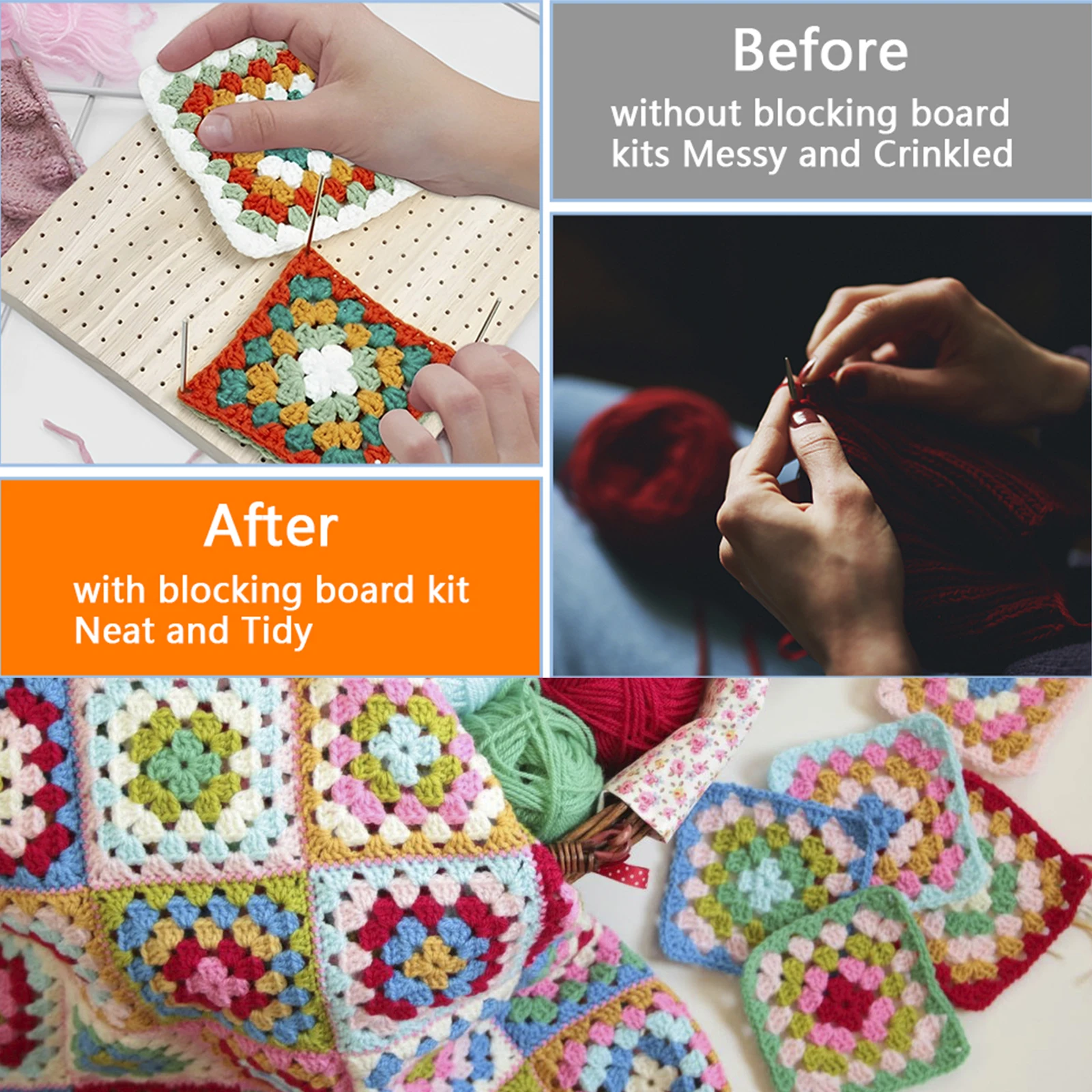 Crochet Blocking Board With Pins High Quality Wood Crochet