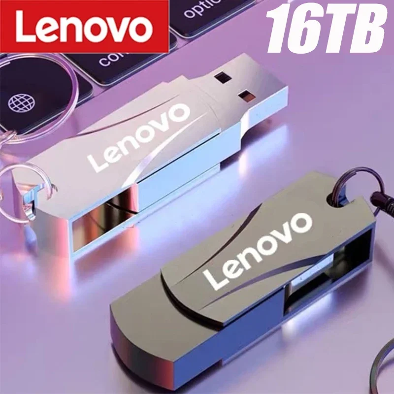 Lenovo 16TB 8TB USB Flash Drivers 3.0 Usb 2TB 1TB Metal High Speed