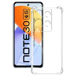 Crystal Clear Shockproof Silicone Phone Case - Soft Protective Cover for InfinixNote30i (Shockproof Case)