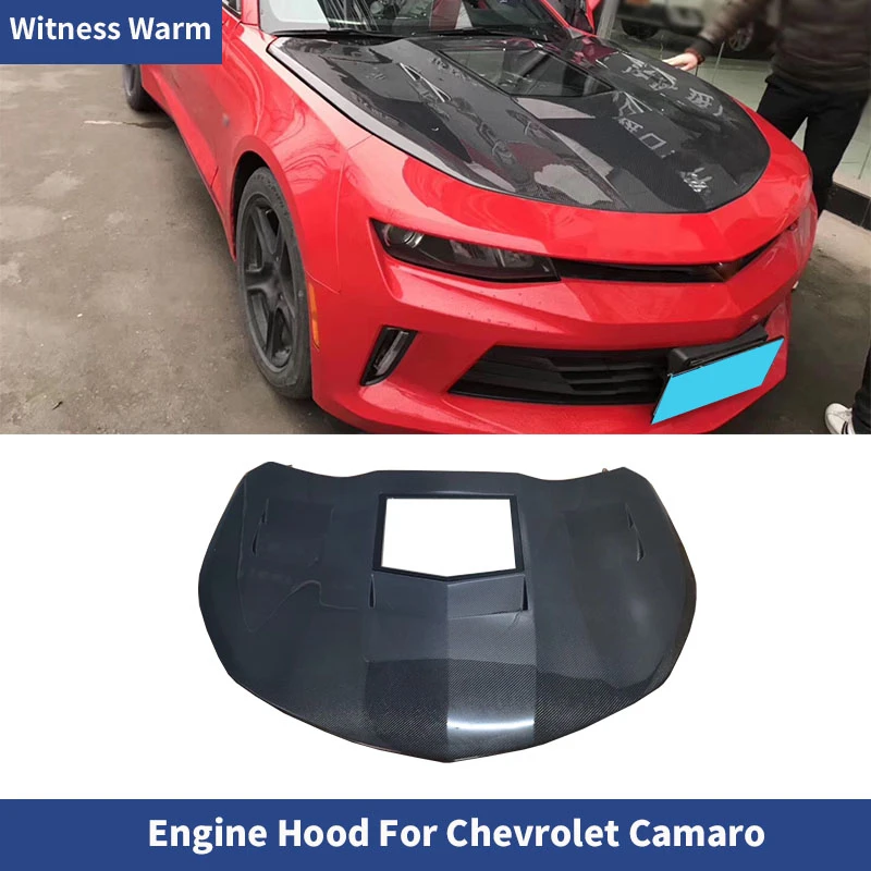 Di Alta Qualità In Fibra Di Carbonio Frp Motore Anteriore Cofano Auto Auto Trasparente Cofano Copre Per Chevrolet Camaro Body Kit 2016 2017