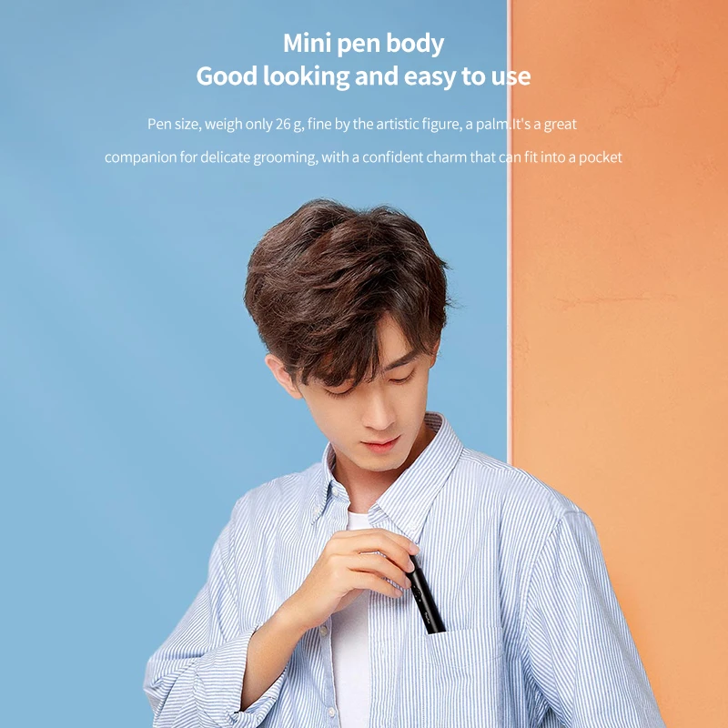 ShowSee Mini Electric Nose Trimmer Portable Ear Nose Hair Shaver Clipper Waterproof Safe Cleaner Men Removal Cleaner Tool 3