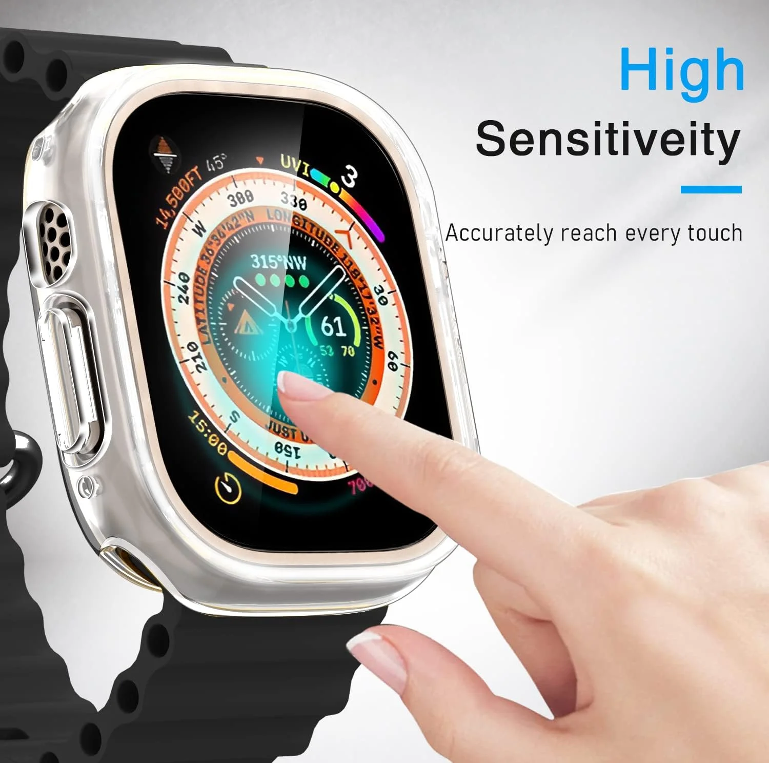 Premium Shockproof TPU Protective Case with Screen Protector for Apple Watch Ultra 49mm - Anti-Scratch Shell Cover