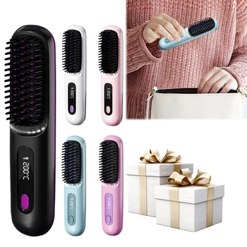 Cordless Hair Straightener Brush 1