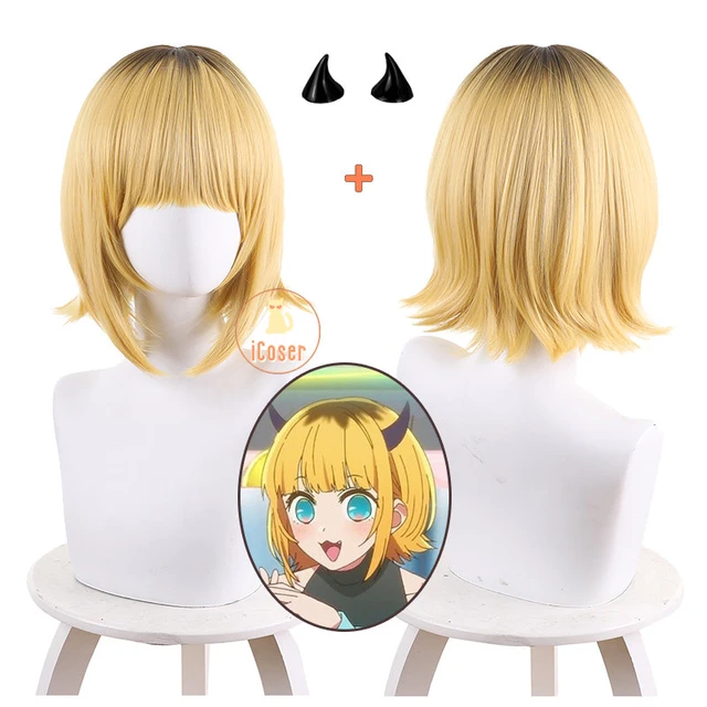 Anime Girl Yellow Hair 4-3/4 Embroidery Iron-on Patch (E6)