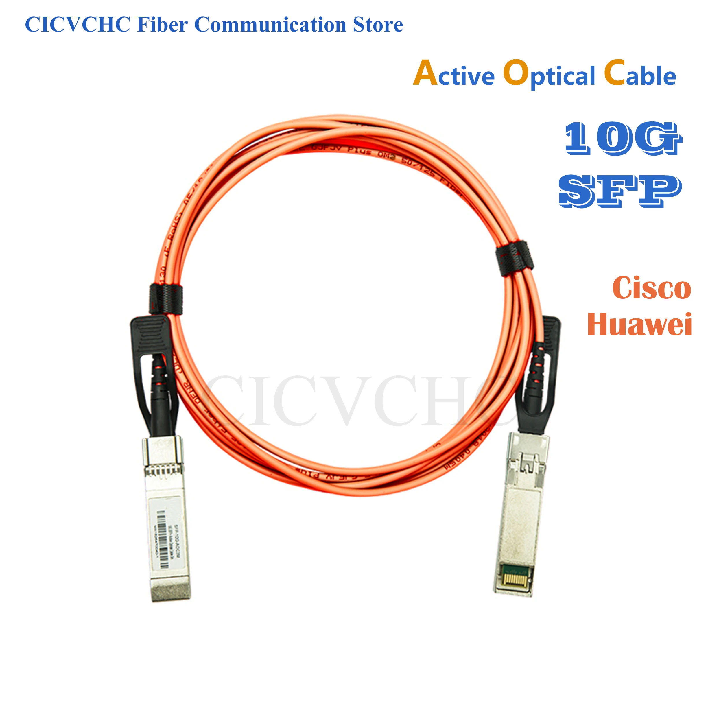 Cavo Ottico Attivo 10G Sfp Om2 (Aoc) Per Huawei, Cisco Da 1M A 30M