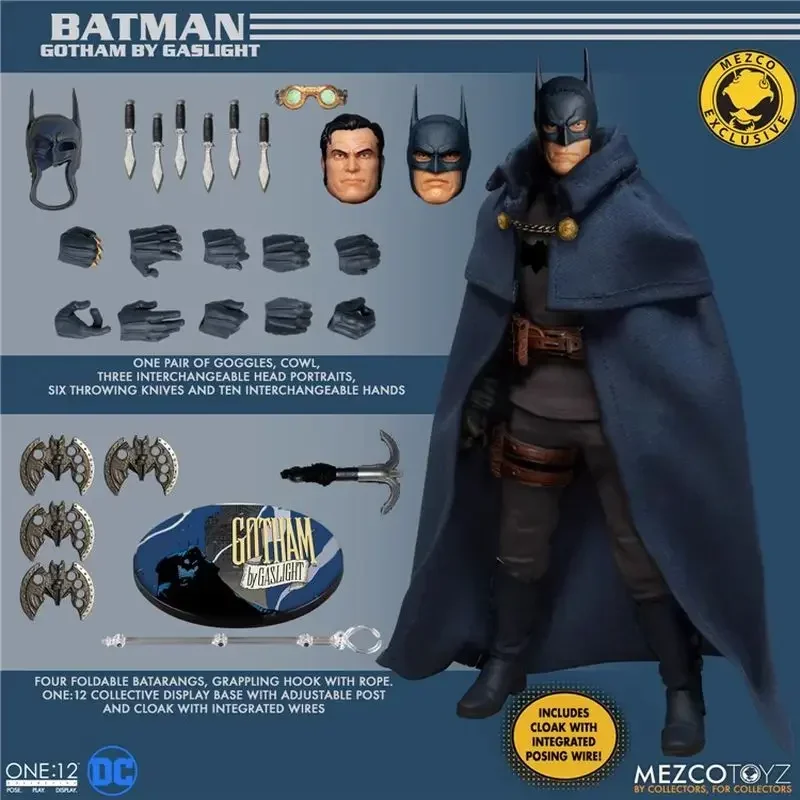 In Magazzino Mezco Batman Toys Dc Gotham By Gaslight Batman Anime Action Figure Statue Dolls Collection Regali Per Bambini