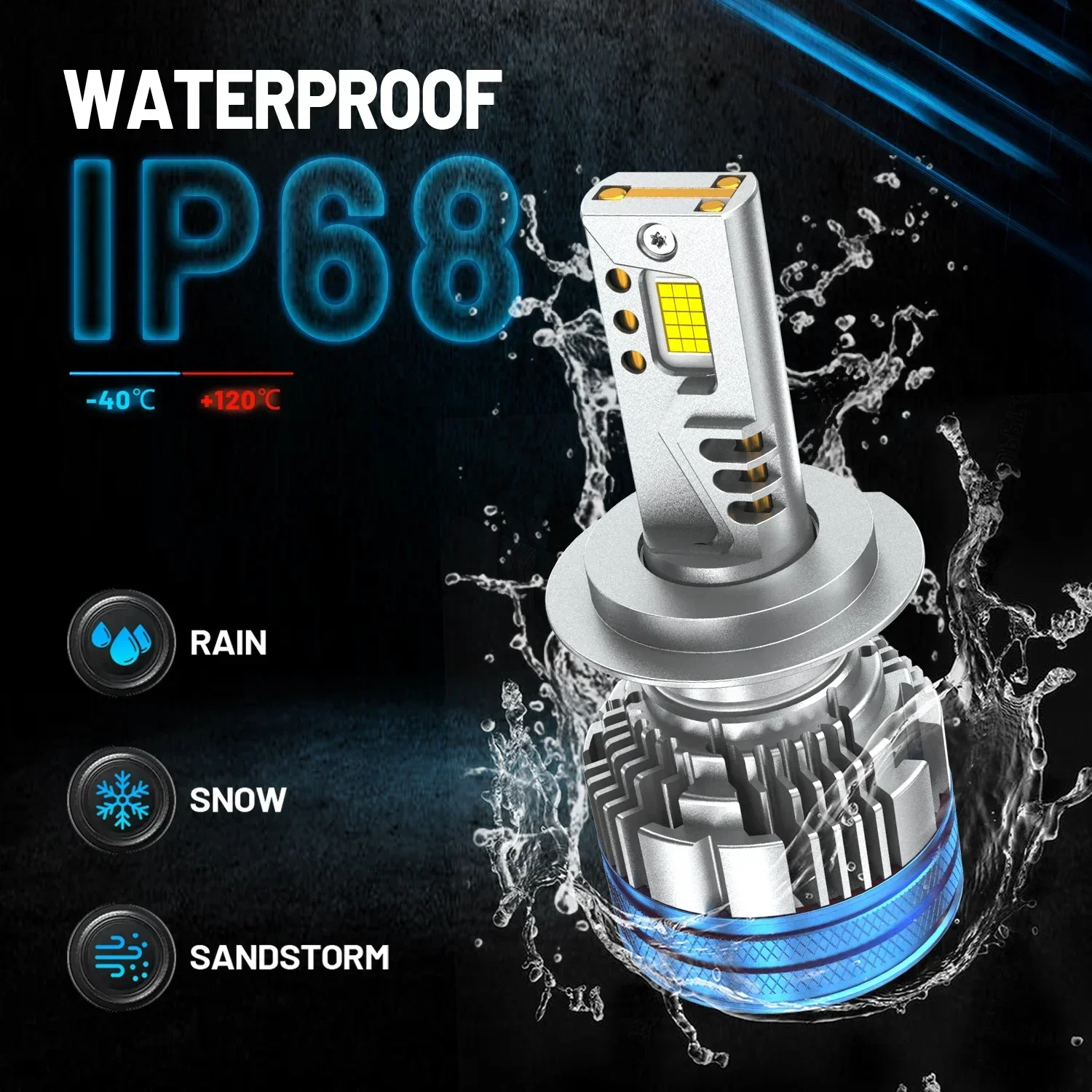 ACTVTCA 2Pcs Car Headlight H4 H7 LED H11 9005 9006 H1 Auto Bulbs 2200W 3000000LM Light Lamp 6000K 12V Led Headlight Bulbs