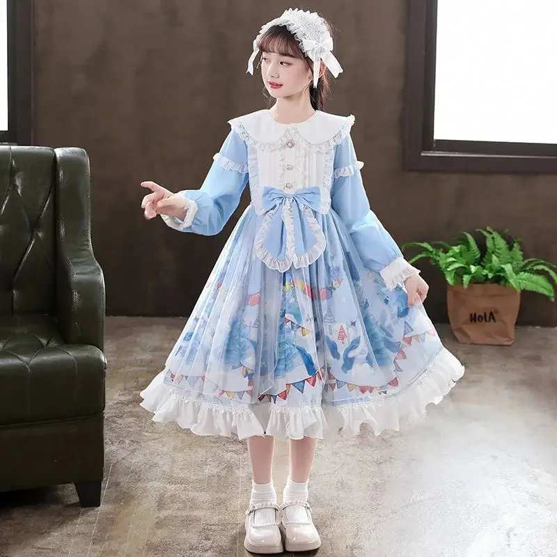 Women Alice Lolita Angel Pink Cotton Princess Dress Court-Style Gothic Tank Dress Costume Cute Anime Maid Layer For Girls