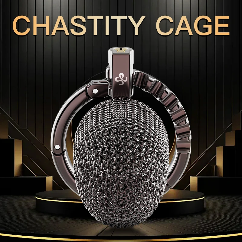 SEVANDA New Upgrade One-Piece Adjustable Snap Ring Metal Mesh Male Chastity Cage Aluminum Alloy CB Penis Lock Cock Cage for Men penis chastity cage chastity lock sex toy