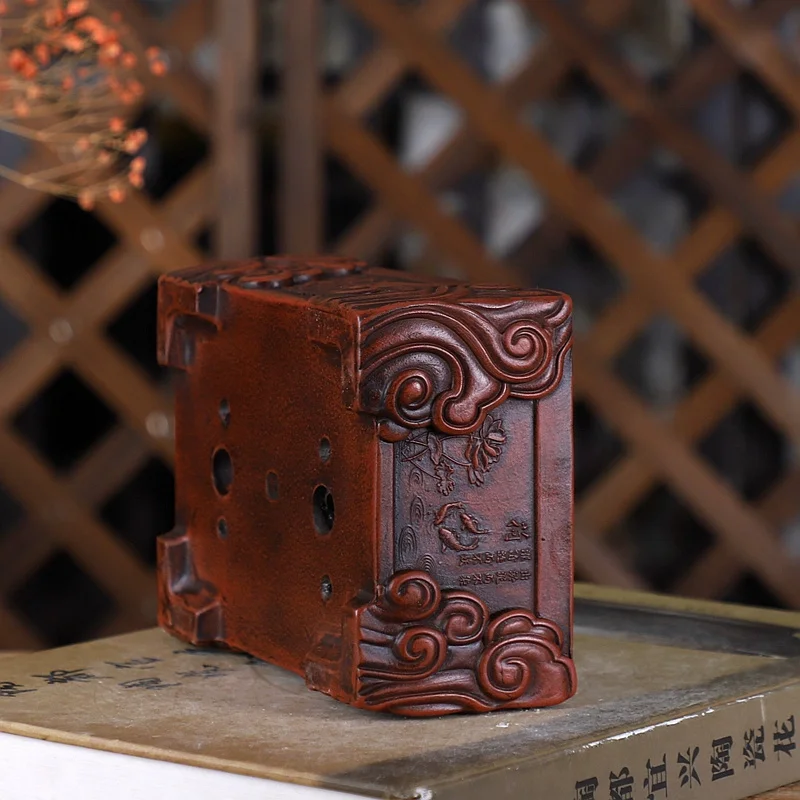 ♦中国 長方形 神獣飾り盆栽鉢 小品盆栽鉢 古玩古美術品 コレクション 骨董品 ♢中国 長方形 神獣飾り盆栽鉢 小品盆栽鉢 古玩古美術品