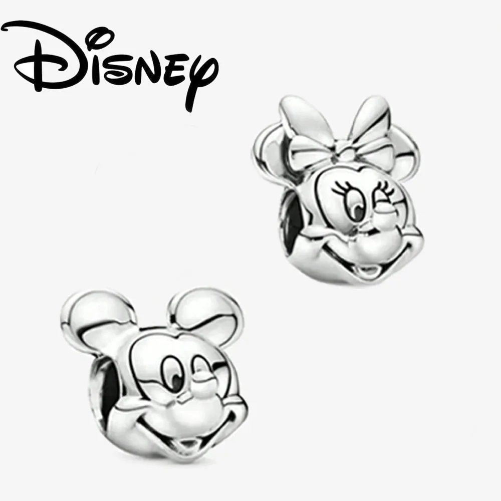 Disney Stitch Minnie Mickey Mouse Charms Dangle Fit Pandora Bracelet Silver 925 Original Beads Charms for Pendant Jewelry Gift