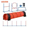VEVOR Dog Agility Training Equipment 5 PCS Set Upgrade with Adjustable Hurdles Extended Tunne Puppy Obstacle Course Kit with Bag 1