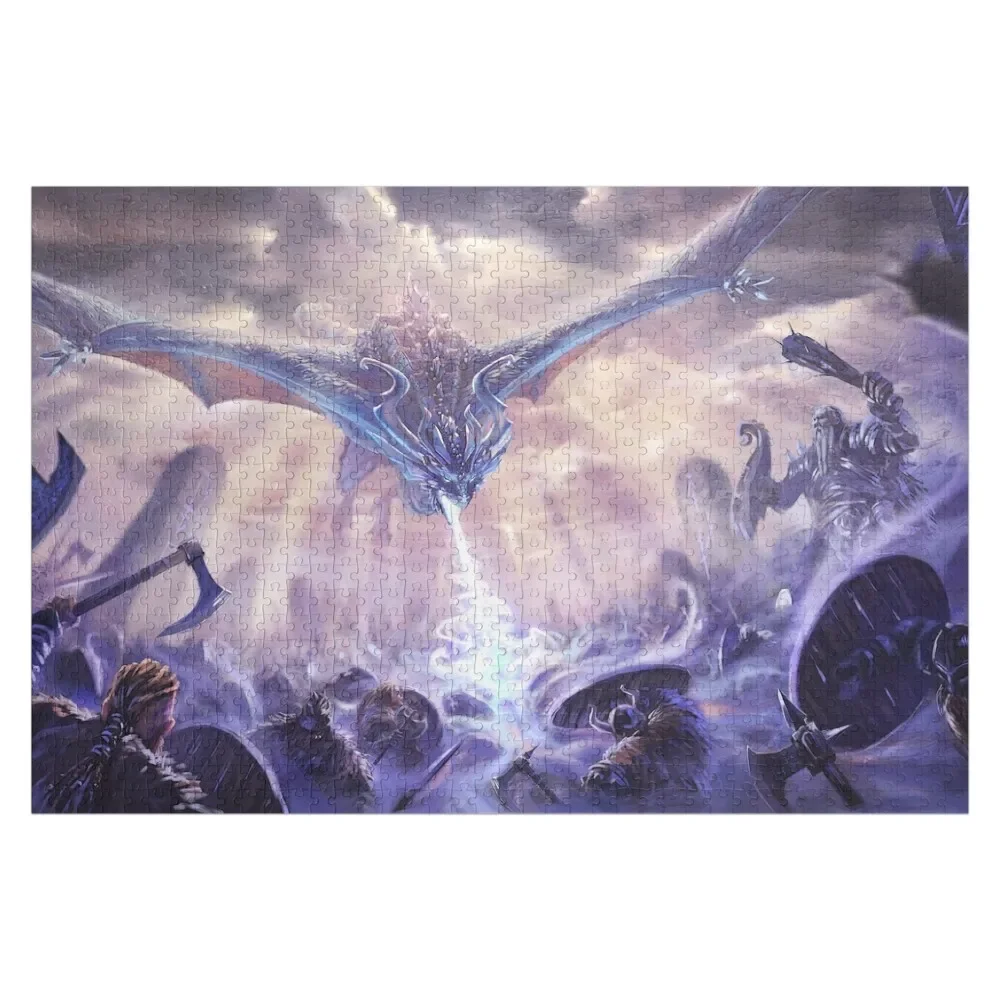 

Ice Dragon Jigsaw Puzzle Wood Name Personalised Custom Child Gift Puzzle