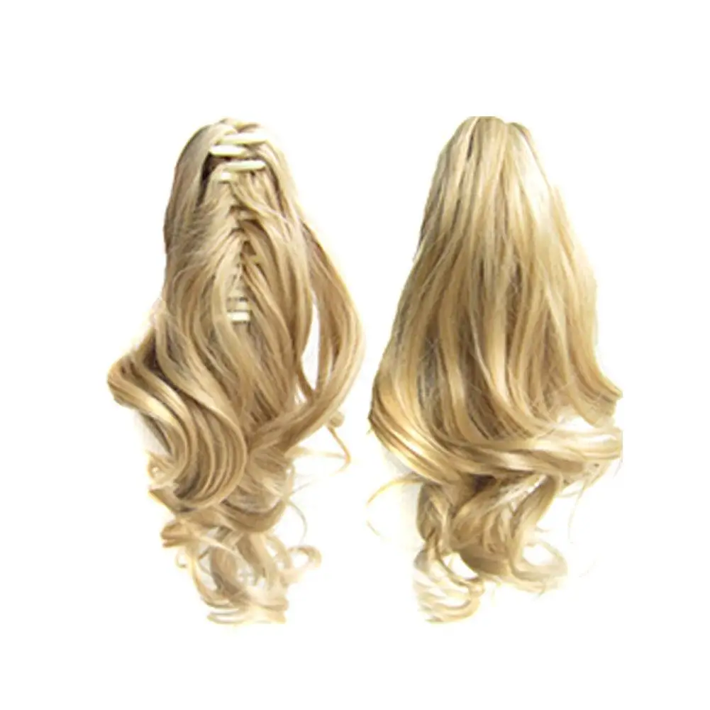 Small Wave Claw Clip Ponytail Curly Hair Extension Synthetic Fiber Hair Patch 40cm Ponytail Wave Wig For Women