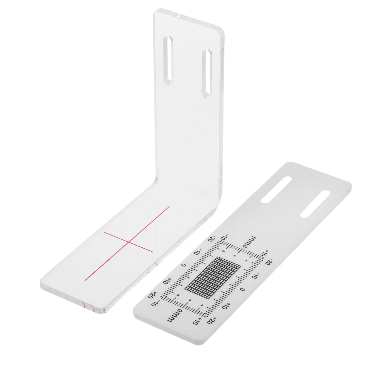 1세트 투명 플라스틱 코너 균열 측정기 L자형 정확한 균열 모니터링 기록 도구 (벽, 바닥, 콘크리트 개조용)