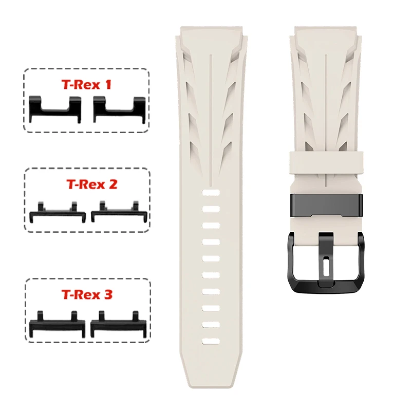 Breathable Black Silicone Strap with Metal Connector - Adjustable Sport Wristband