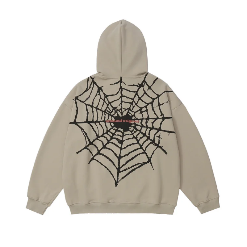 

Mens Autumn Y2K Street Costume Rock Punk Sports Abstract Graphics Zipper Hoodie худи Harajuku Demon Soul Large Profile Hoodie