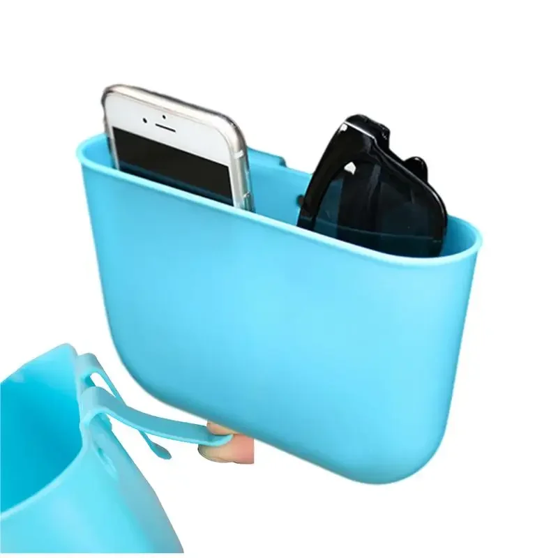 Car Seat Trash Can Portable Auto Rubbish Storage Hanger Box Car Back Seat Organizer for Phone Money Cards Keys Remote Drink