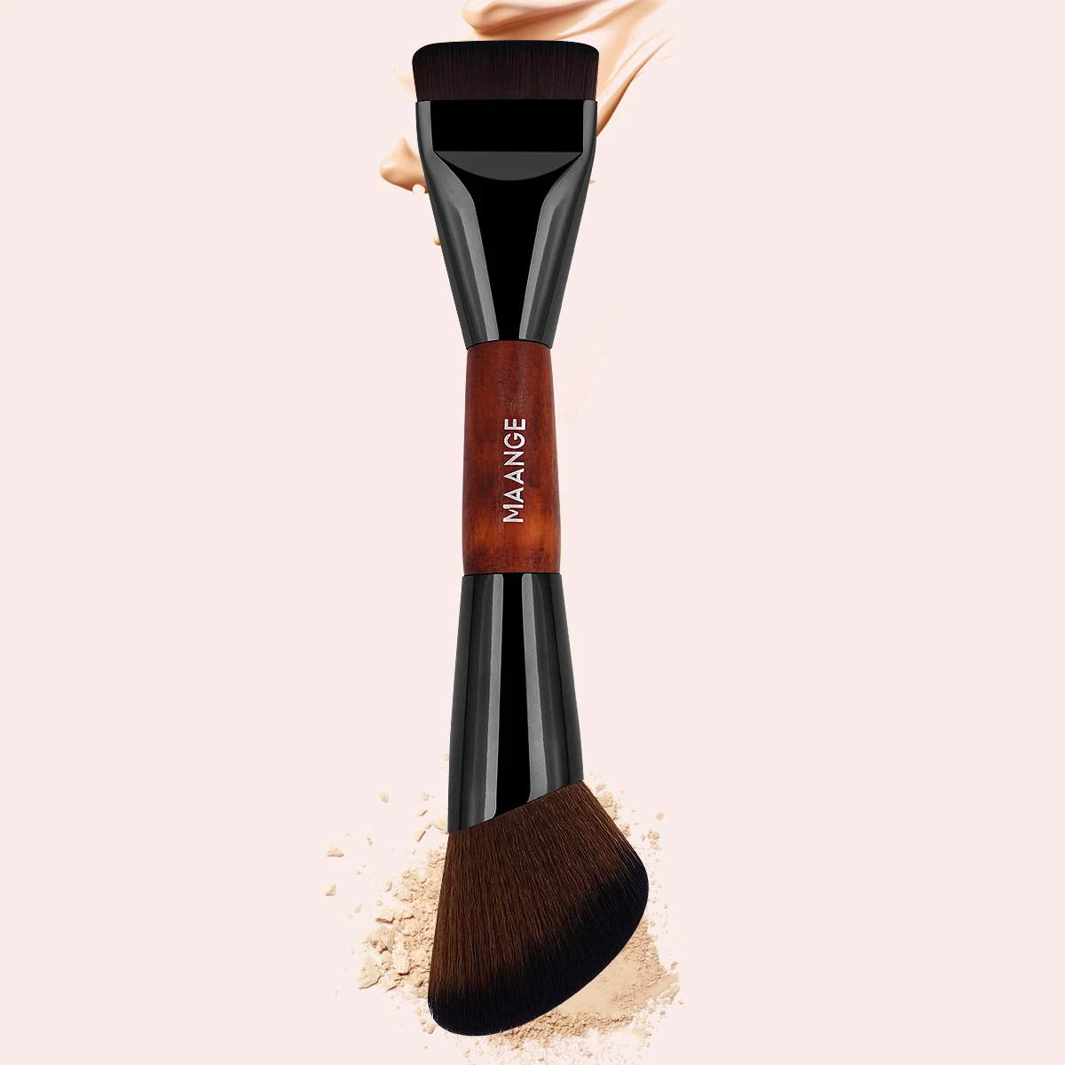 Soft Synthetic Fiber Double Ended Makeup Brush for Liquid Cream Cosmetics
