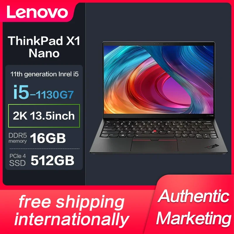 

New Lenovo ThinkPad X1 Nano Laptop Evo Intel I5 I7 16GB 1T/2TBSSD 2K 13-inch 2K LED Notebook Computer Windows Global Edition