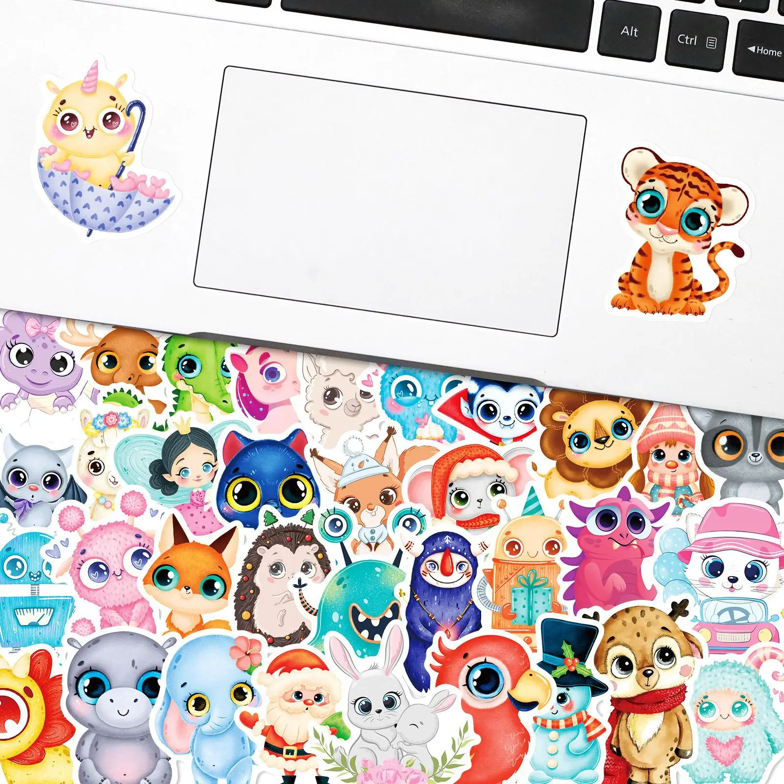 50 Pcs/Pack Cute Big Eyes Animal Graffiti Stickers Cartoon Decals Kids DIY Diary Suitcase Scrapbook Phone Laptop Bike Sticker 50pcs graffiti sticker transparent scrapbooking decal cute cartoon girls pattern washi stickers skateboard diary notebook