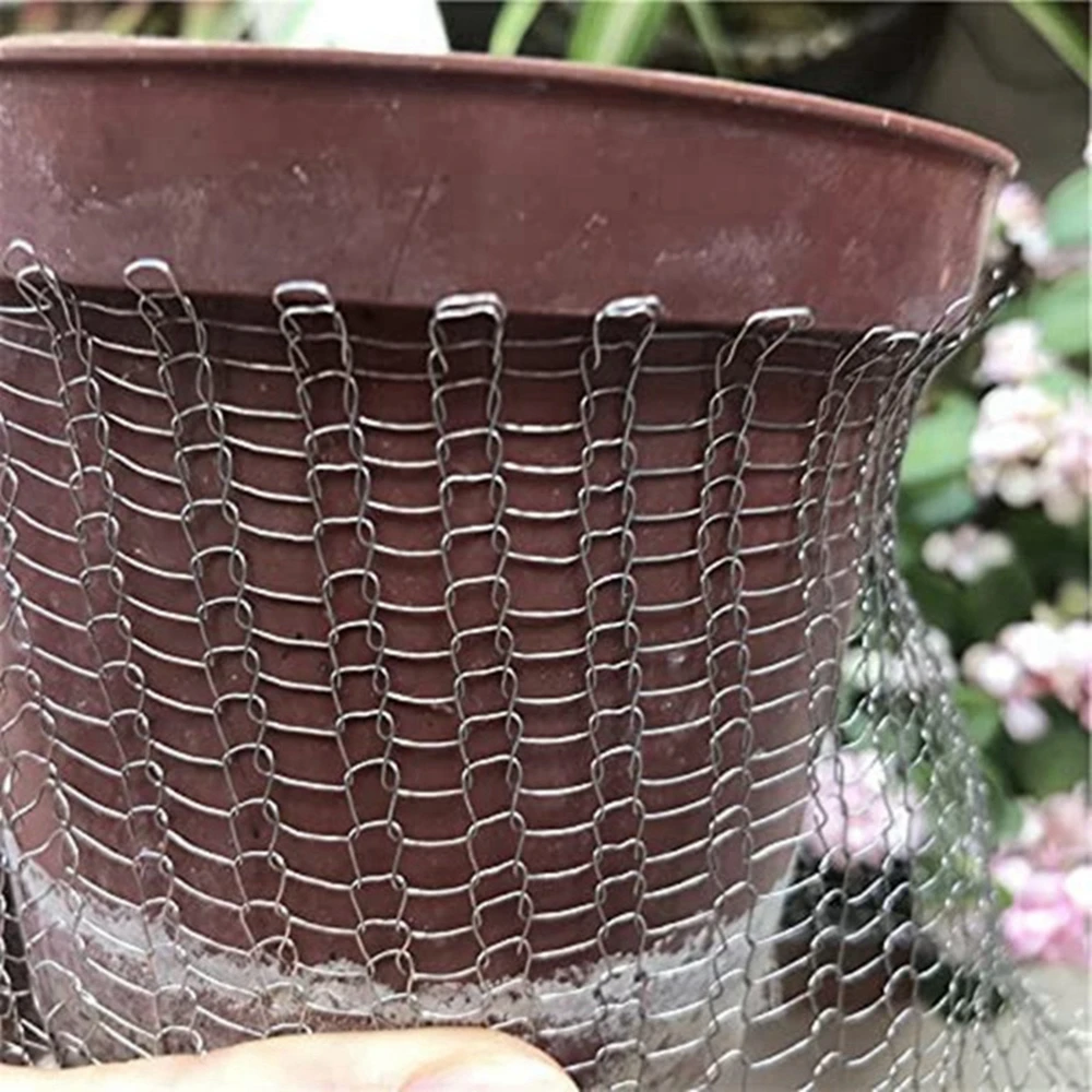 6pcs Root Protector Wire Baskets Root Protector Plants Baskets Cord Protector Woven Baskets Stainless Steel Outdoor Cover 4