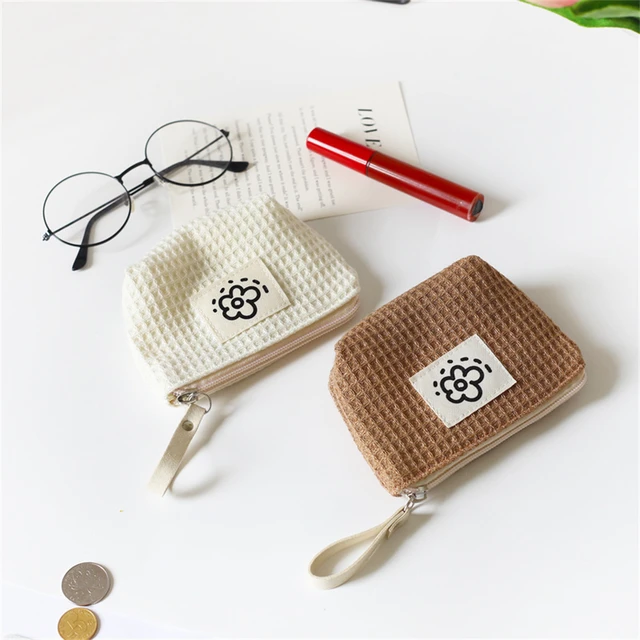 Crochet Drawstring Pouch Coins Purse Pouch Airpods Bag Keys Bag Make-up Bag  Makeup Bag Lipstick Bag Small Tampons Bag 