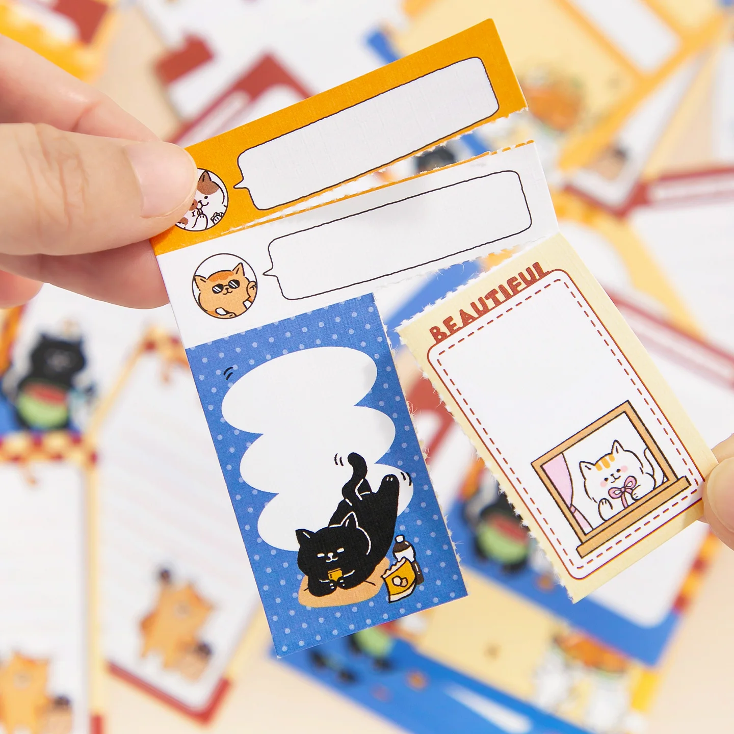 120개 귀여운 고양이 스크랩북 용품 키트 문구 세트 메모지 와시 테이프 & 스티커 포함 고양이 애호가를 위한 공예 선물