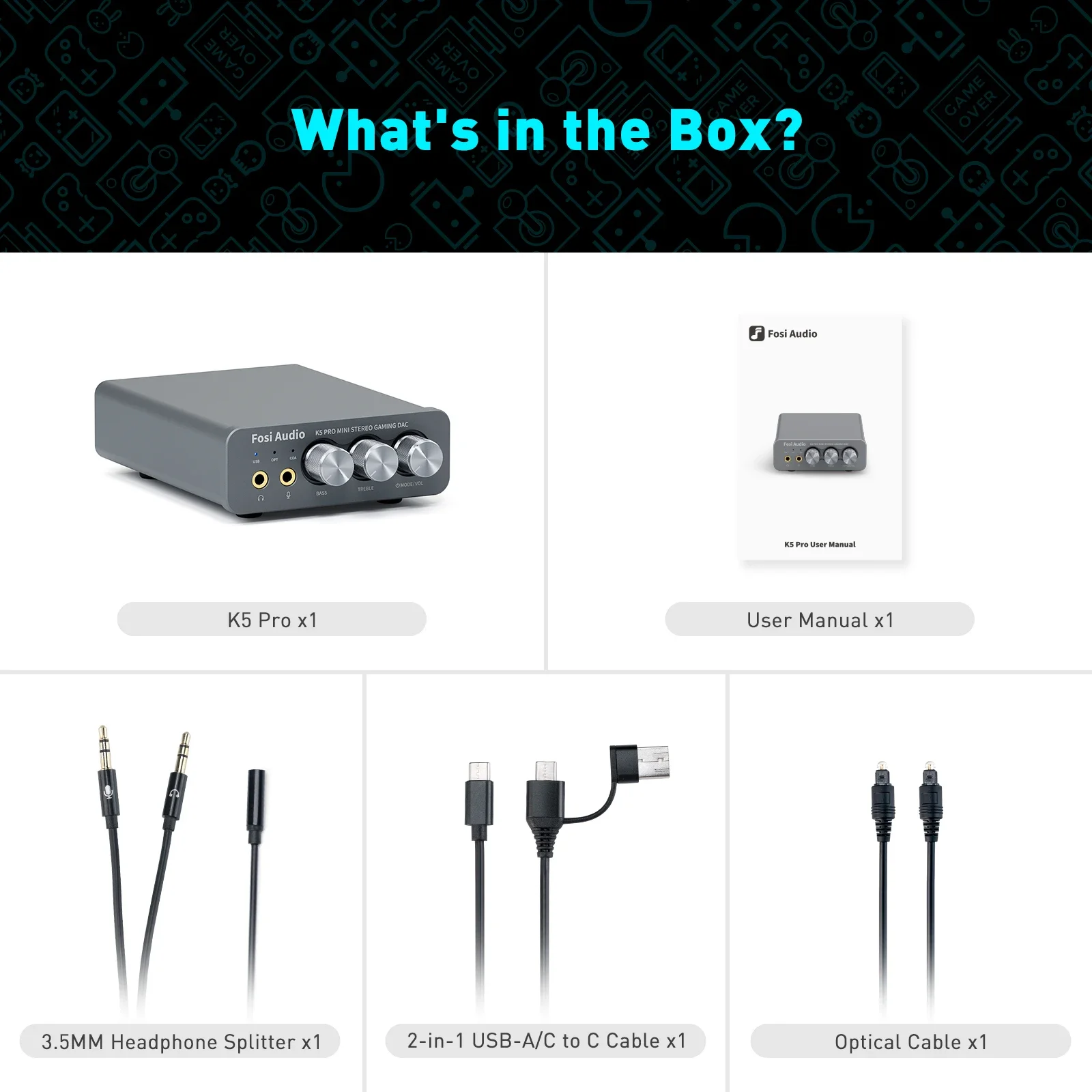 イヤホン Fosi Audio K5 Pro & Moondrop lan Amazon.com: Fosi Audio K5 Pro Gaming DAC Headphone Amplifier