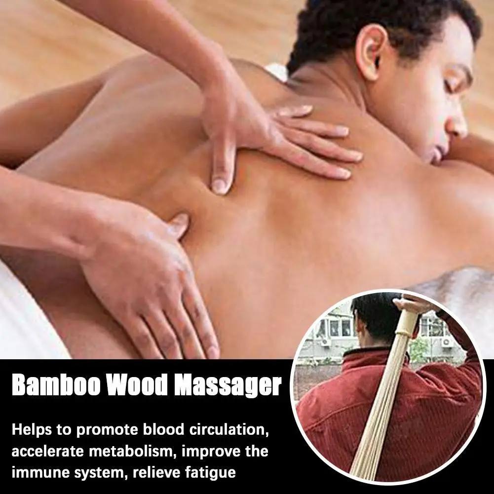 1Pc Bamboo Wood Massager Relax Hammer Stick Alleviare L'Affaticamento Muscolare Salute Ambientale Manico In Legno Strumento Sanitario