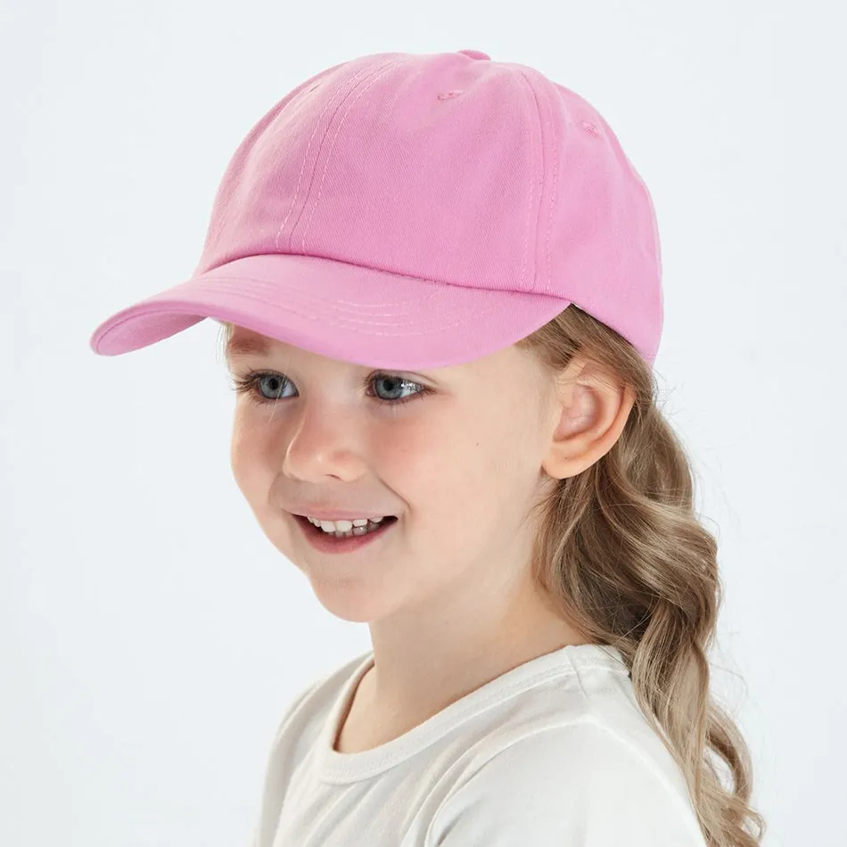 Baby Girl Baseball Caps Pink Black White Gray Children Low Profile Sun Hat Kids Boy Running Headwear Clothing Accessories - Image 6