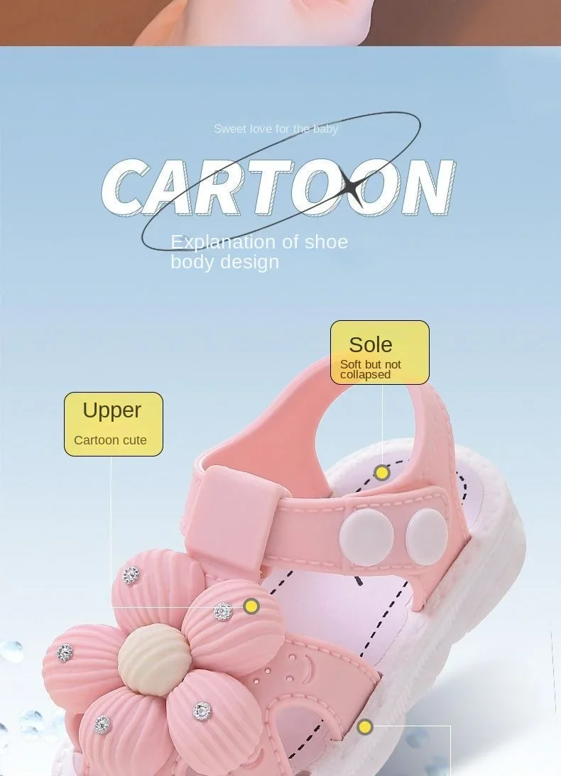 Breathable Sport Sandals Summer Sandals for girls Casual Beach Shoe Comfortable Soft Sole Kids Shoes Fashion Non-slip Sandalias