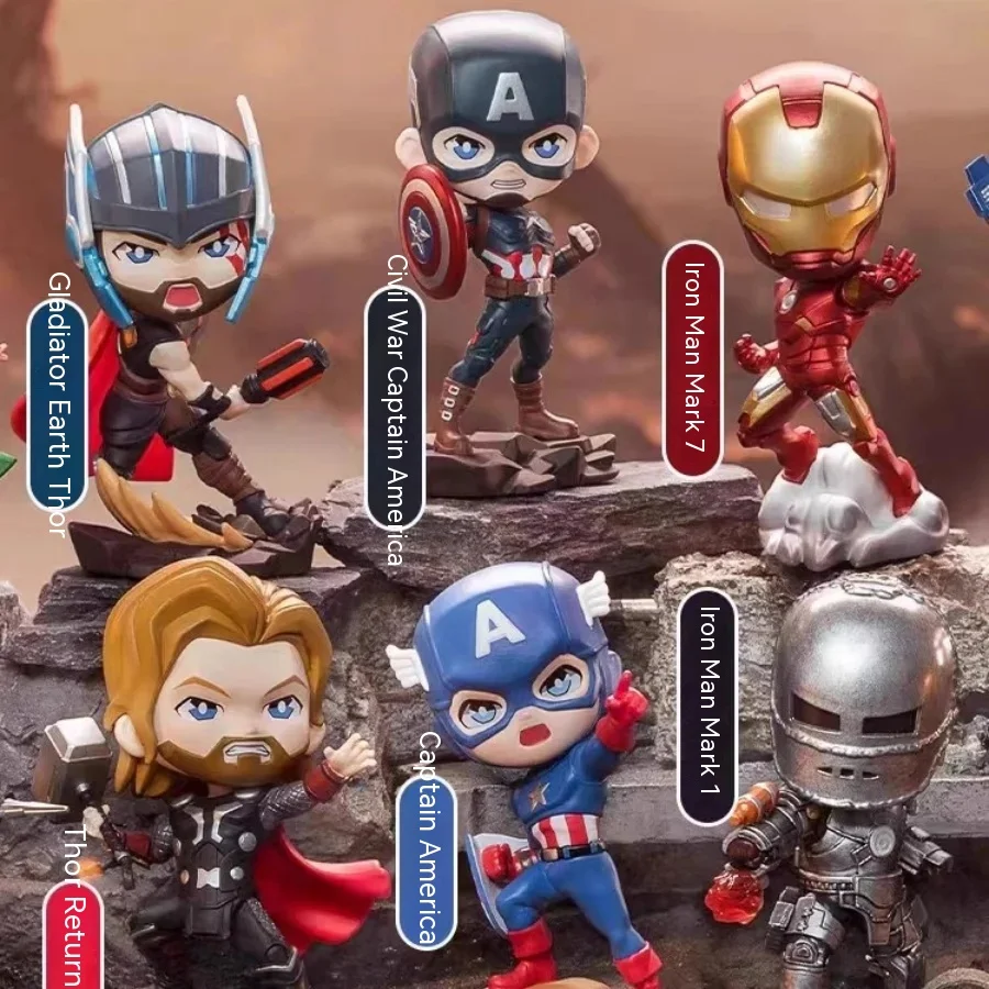 Marvel Infinite Saga The Avengers Blind Box Figure Spiderman Iron Man Captain America Model Toys Mystery Box Ornamenti Regalo