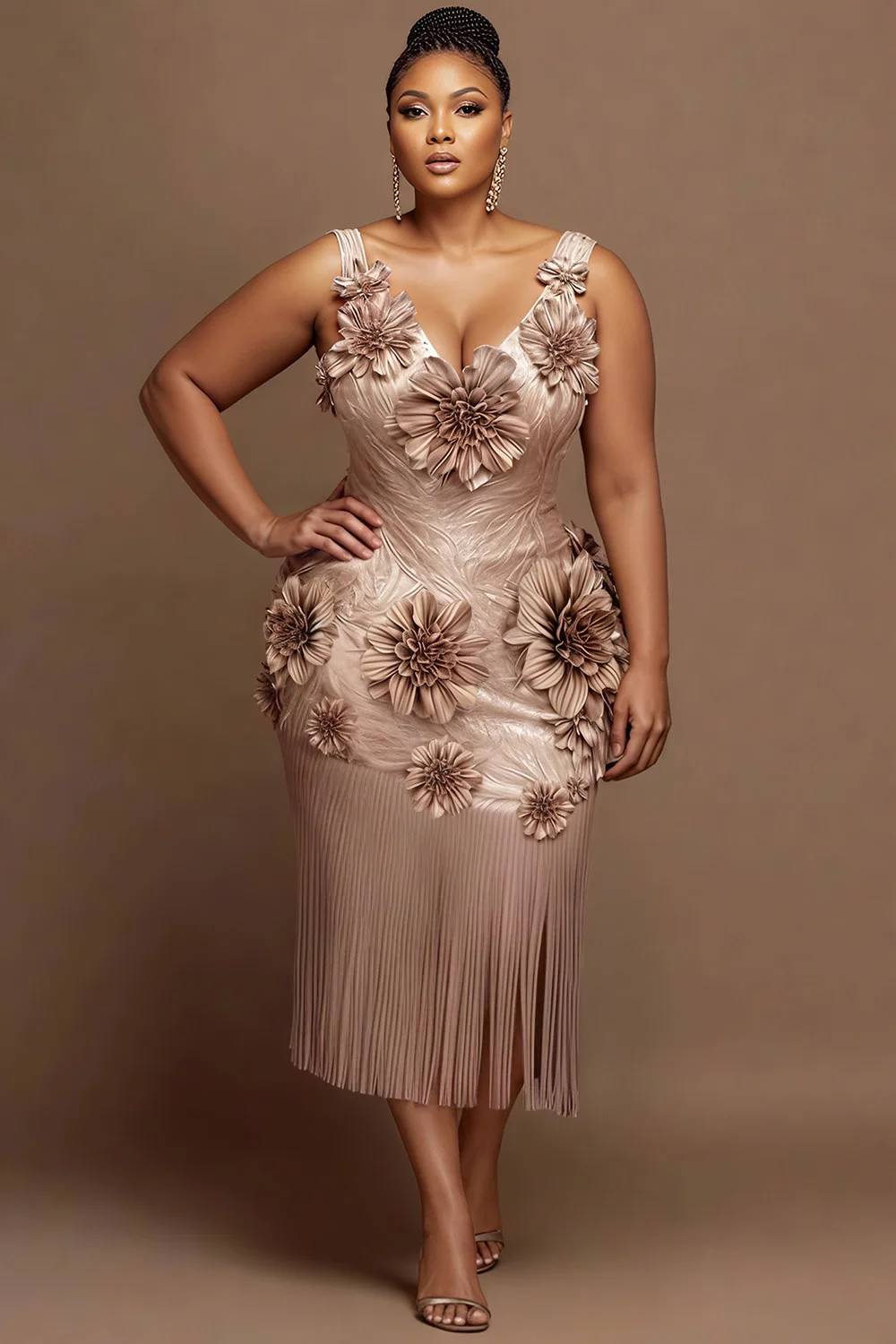 corset dress prom Ladivine CD821 Color:Semi-transparent Black brown faux leather dress Abcomgle Girl's Summer Casual
