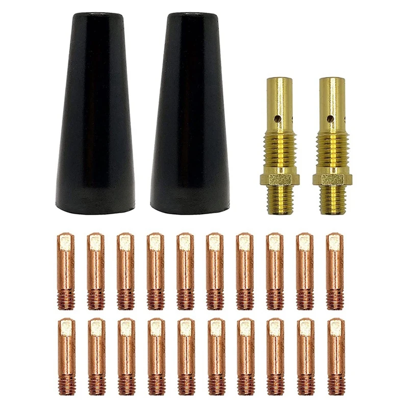 24 PCS Gasless Nozzle Tips Kit For Lincoln Magnum 100L & Weld Pak 100HD