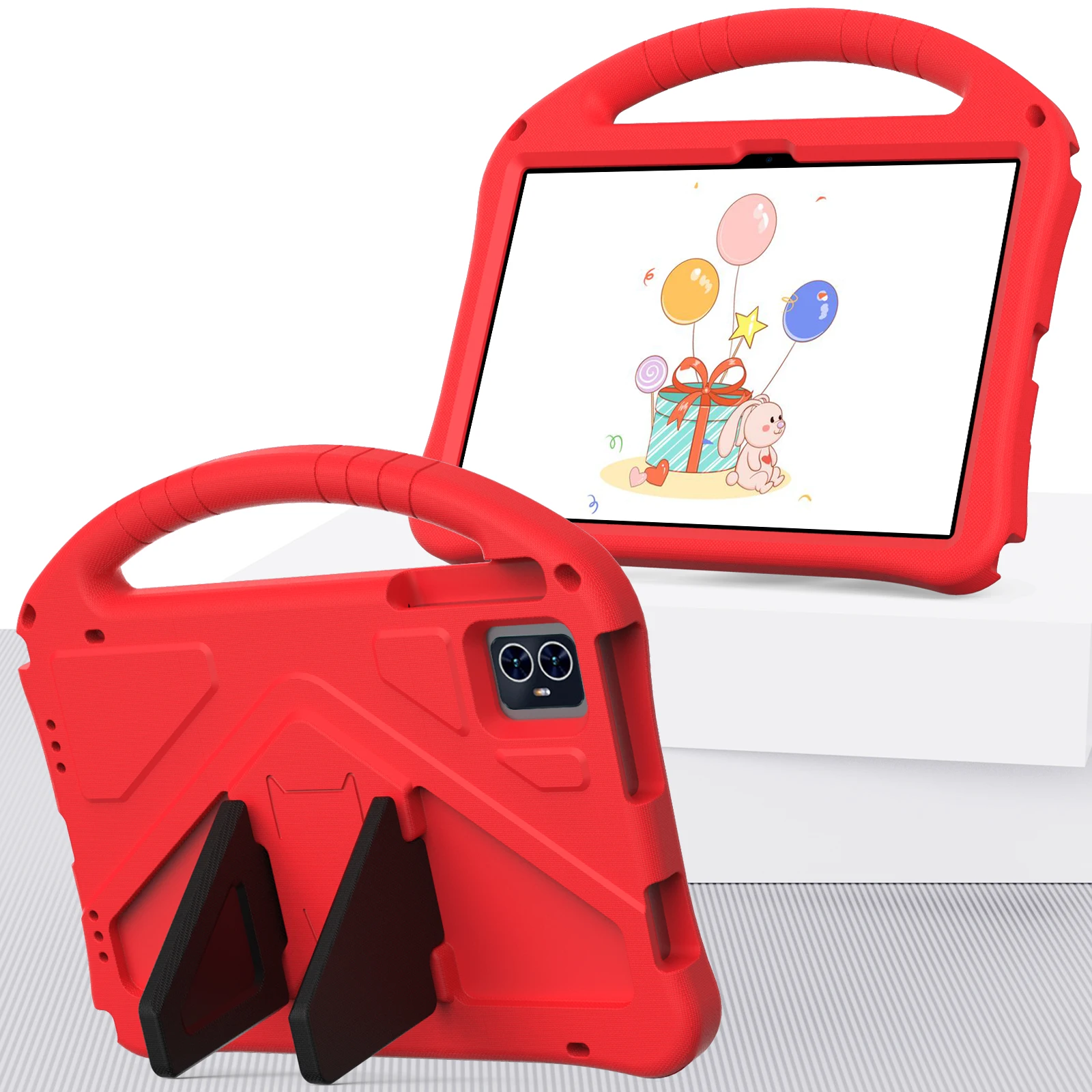 Kids Safety Shockproof EVA Foam Tablet Case with Rear Kickstand - Portable Cover
