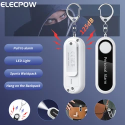 Elecpow New Self Defense Personal Alarm Keychain LED Light Portable Back Clip Type Night Running Anti-wolf Alert For Child Women