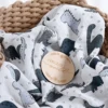 Happyflute 120*110CM  Muslin Swaddle For Newborn Bamboo Cotton Summer Blanket Bed Comforter Cute Baby Blankets 4