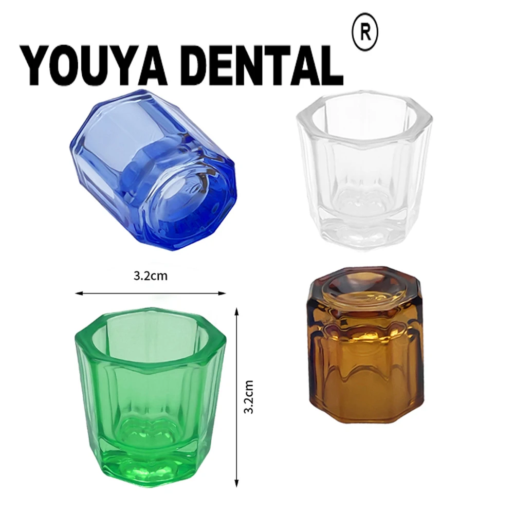 

Glass Bowl Dentistry Mixing Bowls Octagonal Reconcile Cup For Dental Lab Powder Holder Container Tool